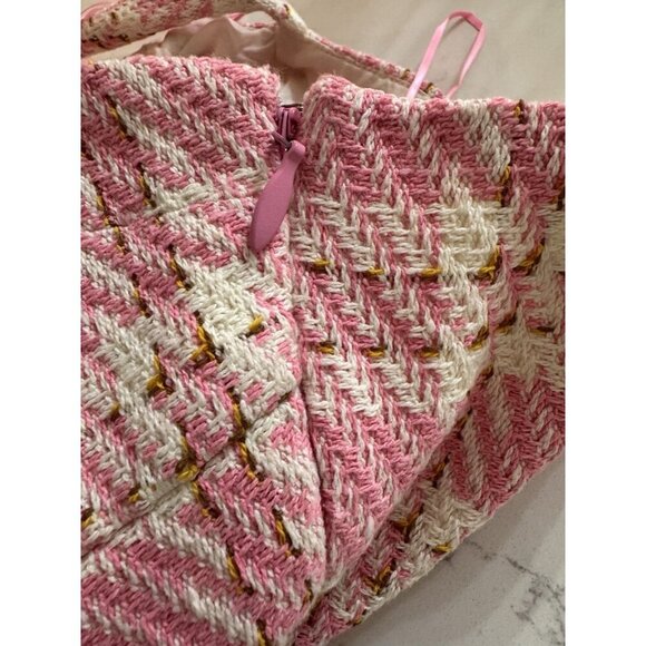 NWOT Endless Rose Dress Women’s Small Pink Tweed Corset Sweetheart Preppy Spring - Picture 10 of 16